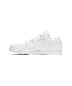 کتونی نایک ایرجردن 1 ساق کوتاه فول سفید Nike Air Jordan 1 Low White