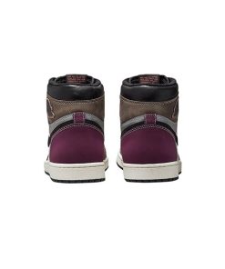 کفش نایک ایرجردن 1 قهوه ای زرشکی Nike Air Jordan 1 Hand Crafted