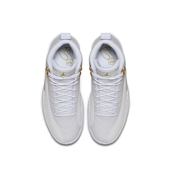 کتونی نایک ایرجردن 12 سفید طلایی Nike Air Jordan 12 OVO White