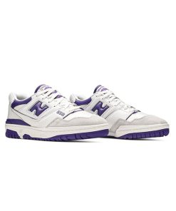 کفش نیوبالانس 550 سفید بنفش New Balance 550 White purple