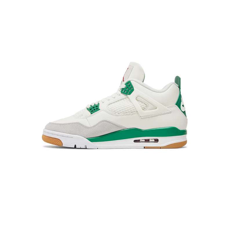 کتونی نایک ایرجردن 4 اس بی سفید سبز Nike Air Jordan 4 SB