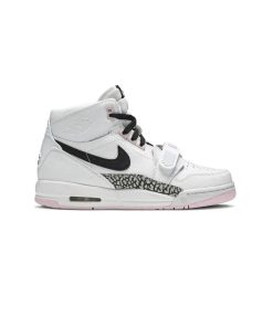 کتونی نایکی جردن لگاسی سفید صورتی Nike Jordan Legacy 312 GS White Black Pink Foam