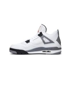کفش نایک ایرجردن 4 سفید طوسی سیمانی Nike Air Jordan 4 Retro White Cement