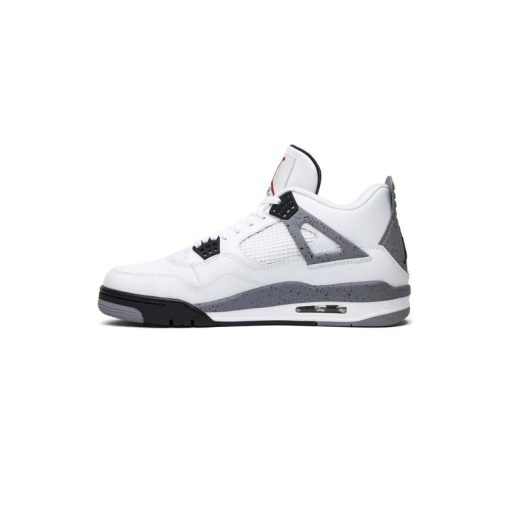 کفش نایک ایرجردن 4 سفید طوسی سیمانی Nike Air Jordan 4 Retro White Cement