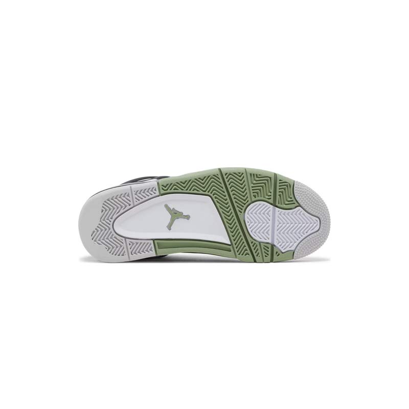 کفش نایک ایرجردن 4 سفید مشکی سبز Nike Air Jordan 4 Retro Seafoam