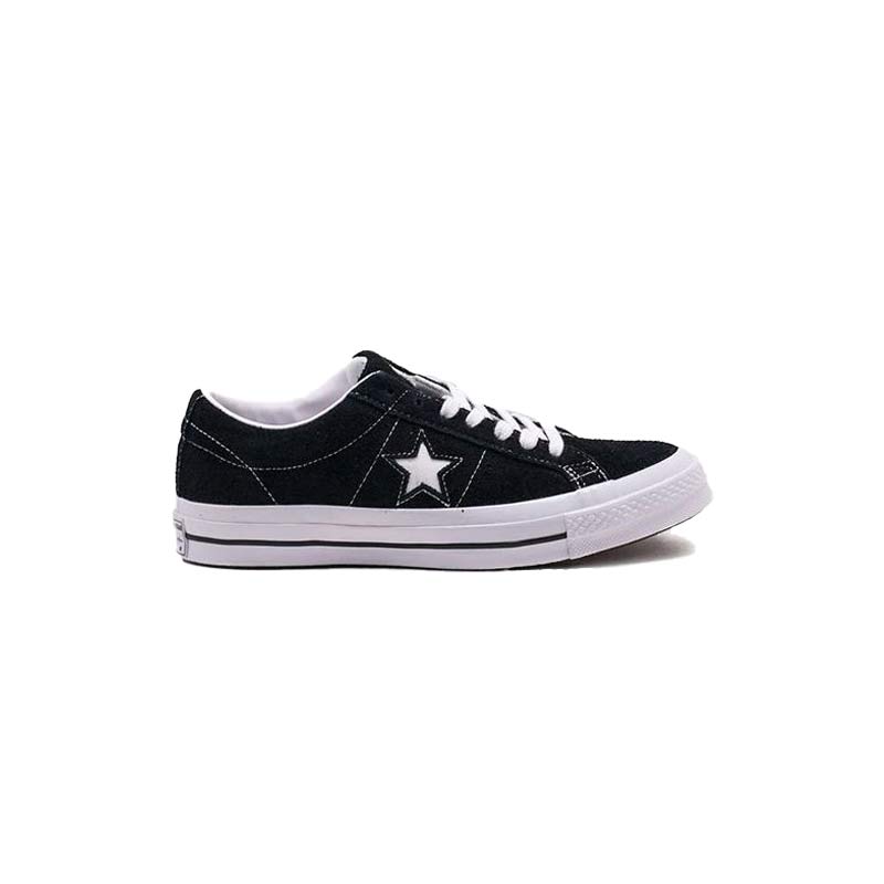 converse suede one star black