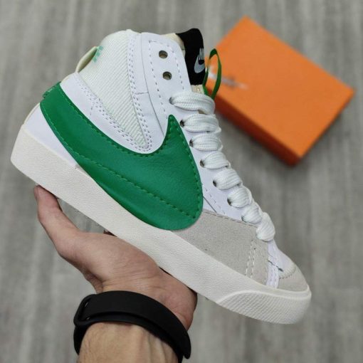 کفش نایک بلیزر جامبو ساقدار سفید سبز Nike Blazer Mid 77 Jumbo White Green