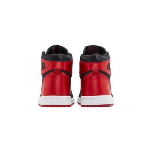 کفش نایک ایرجردن 1 ساق بلند مشکی قرمز ساتن Nike Air Jordan 1 Retro High OG Satin Bred