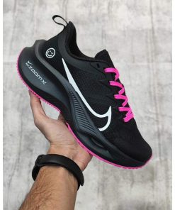 کتونی پیاده روی نایک زوم ایکس لبخند مشکی سفید صورتی Nike Running Air Zoom Smile Black White Pink