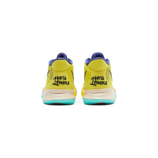 کفش بسکتبال نایکی کایری 7 زرد و آبی Nike Kyrie 7 GS 1 World 1 People