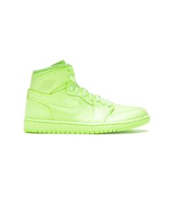 کفش نایک ایرجردن 1 ساق بلند سبز فسفری Nike Air Jordan 1 High Barley Volt Green