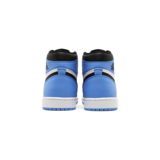 کفش نایک ایرجردن 1 ساق بلند مشکی سفید آبی Nike Air Jordan 1 Retro High OG UNC Toe