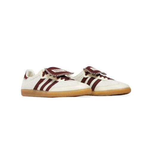 کتونى آدیداس سامبا ولز بانر کرم زرشکی Adidas Samba Wales Bonner Pony Cream White