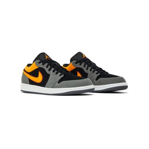 کفش نایک ایرجردن 1 ساق کوتاه طوسی نارنجی Nike Air Jordan 1 Low SE Vivid Orange