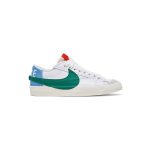 کفش نایک بلیزر جومبو ساق کوتاه سفید سبز آبی Nike Blazer Mid 77 Jumbo Mismatch