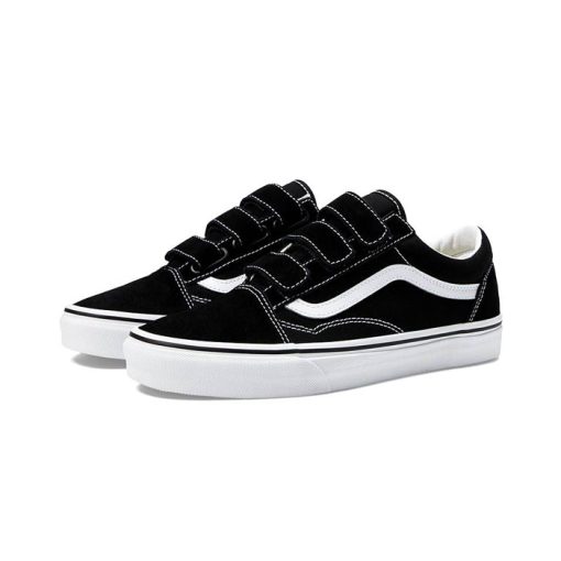 کفش ونس چسبی ساق کوتاه مشکی Vans Old Skool V Black White.jpg