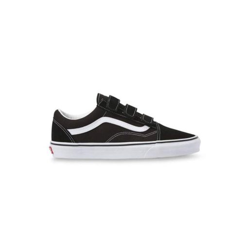 کفش ونس چسبی ساق کوتاه مشکی سفید Vans Old Skool V Black White