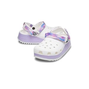 صندل کراکس سفید بنفش Crocs Classic Hiker Clog White Lavender