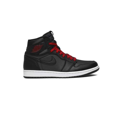 کتونی نایک ایرجردن 1 ساقدار مشکی طوسی قرمز Nike Air Jordan 1 Retro High OG Black Gym Red