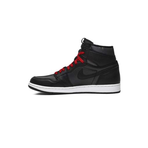 کتونی نایک ایرجردن 1 ساقدار مشکی طوسی قرمز Nike Air Jordan 1 Retro High OG Black Gym Red