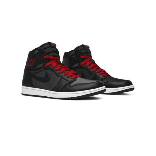 کتونی نایک ایرجردن 1 ساقدار مشکی طوسی قرمز Nike Air Jordan 1 Retro High OG Black Gym Red