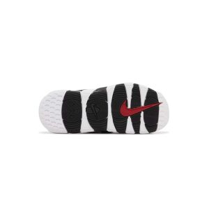 دمپایی نایک اسلاید ایر آپتمپو سفید مشکی Nike Air More Uptempo Slide White Black Red