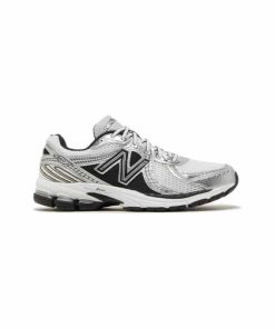 کتونی رانینگ نیوبالانس 860 سفید مشکی نقره ای New Balance 860 Aimé Leon Dore Silver