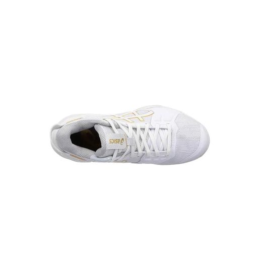 کتونی والیبال اسیکس ژل برست 26 سفید طلایی Asics Gel Burst 26 White gold