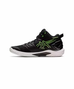 کتونی والیبال اسیکس ژل برست 26 مشکی سبز Asics Gel Burst 26 Black Green