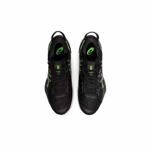 کتونی والیبال اسیکس ژل برست 26 مشکی سبز Asics Gel Burst 26 Black Green