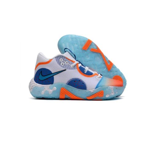 کفش بسکتبال نایک پی جی 6 سفید آبی نارنجی Nike PG 6 EP White Blue Orange