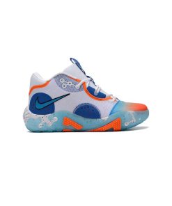 کفش بسکتبال نایک پی جی 6 سفید آبی نارنجی Nike PG 6 EP White Blue Orange