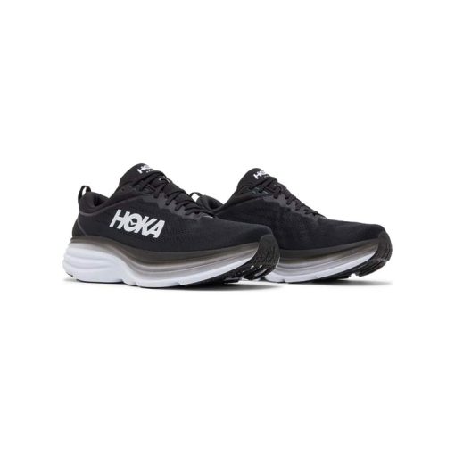 کفش رانینگ هوکا باندی 8 مشکی سفید Hoka Bondi 8 2E Wide Black White