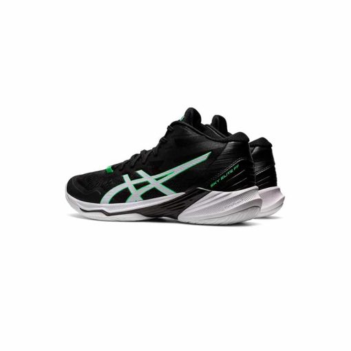 کفش والیبال اسیکس اسکای الیت مشکی سفید سبز Asics Sky Elite ff 2 Black White Green