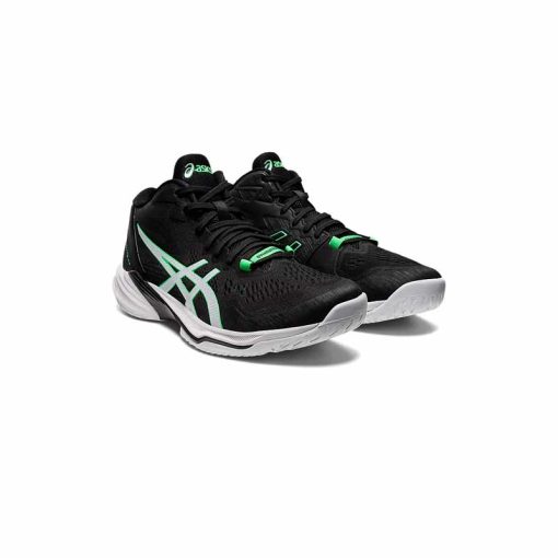 کفش والیبال اسیکس اسکای الیت مشکی سفید سبز Asics Sky Elite ff 2 Black White Green