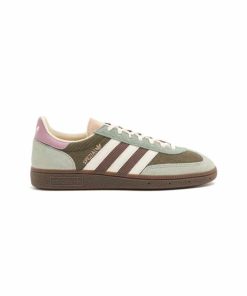 کفش کژوال آدیداس اسپزیال کرم قهوه ای صورتی Adidas Handball Spezial Silver Green Magic Mauve