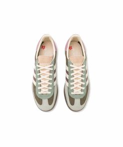 کفش کژوال آدیداس اسپزیال کرم قهوه ای صورتی Adidas Handball Spezial Silver Green Magic Mauve