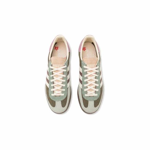 کفش کژوال آدیداس اسپزیال کرم قهوه ای صورتی Adidas Handball Spezial Silver Green Magic Mauve