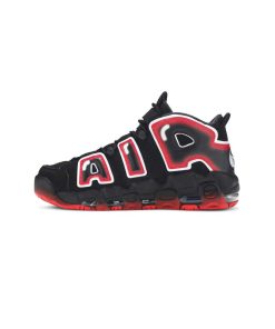 کتونی نایک ایر آپتمپو مشکی قرمز Nike Air More Uptempo 96 Laser Crimson