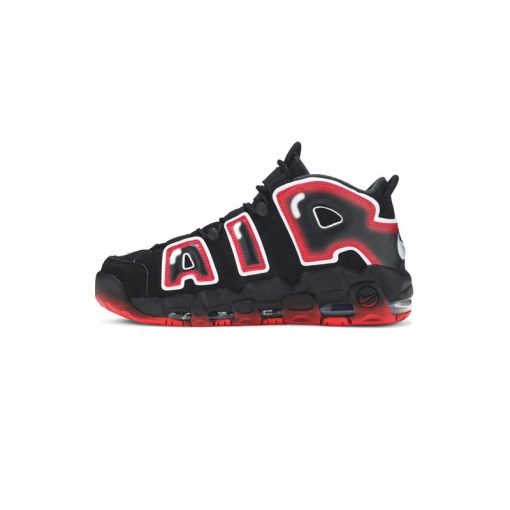 کتونی نایک ایر آپتمپو مشکی قرمز Nike Air More Uptempo 96 Laser Crimson