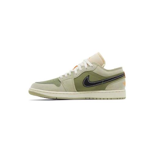 کتونی نایک ایرجردن 1 ساق کوتاه سبز زیتونی کرم Nike Air Jordan 1 Low Craft Light Olive