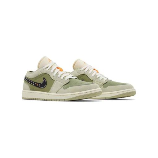 کتونی نایک ایرجردن 1 ساق کوتاه سبز زیتونی کرم Nike Air Jordan 1 Low Craft Light Olive