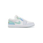 کتونی نایک ایرجردن 1 ساق کوتاه طوسی سبز Nike Air Jordan 1 Low Emerald Rise