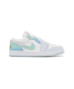 کتونی نایک ایرجردن 1 ساق کوتاه طوسی سبز Nike Air Jordan 1 Low Emerald Rise