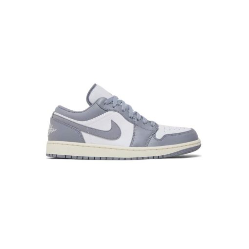 کتونی نایک ایرجردن 1 ساق کوتاه طوسی سفید Nike Air Jordan 1 Low Vintage Grey