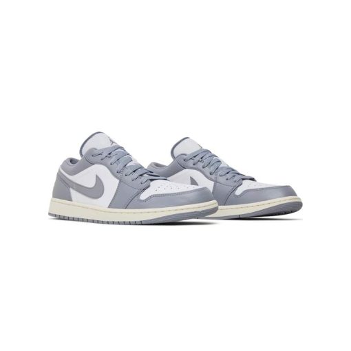 کتونی نایک ایرجردن 1 ساق کوتاه طوسی سفید Nike Air Jordan 1 Low Vintage Grey