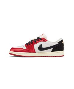 کتونی نایک ایرجردن 1 ساق کوتاه قرمز سفید مشکی Nike Air Jordan 1 Low Trophy Room