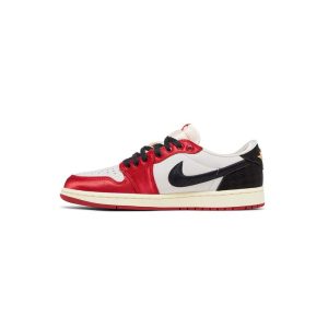 کتونی نایک ایرجردن 1 ساق کوتاه قرمز سفید مشکی Nike Air Jordan 1 Low Trophy Room