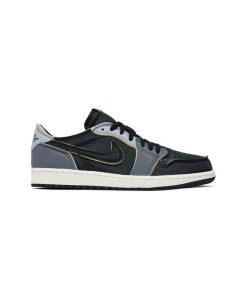 کتونی نایک ایرجردن 1 ساق کوتاه مشکی طوسی Nike Air Jordan 1 Low OG EX Dark Smoke Grey