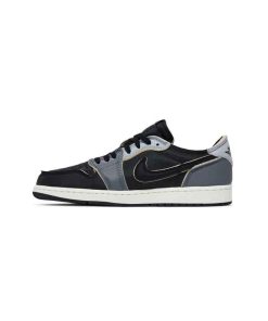 کتونی نایک ایرجردن 1 ساق کوتاه مشکی طوسی Nike Air Jordan 1 Low OG EX Dark Smoke Grey